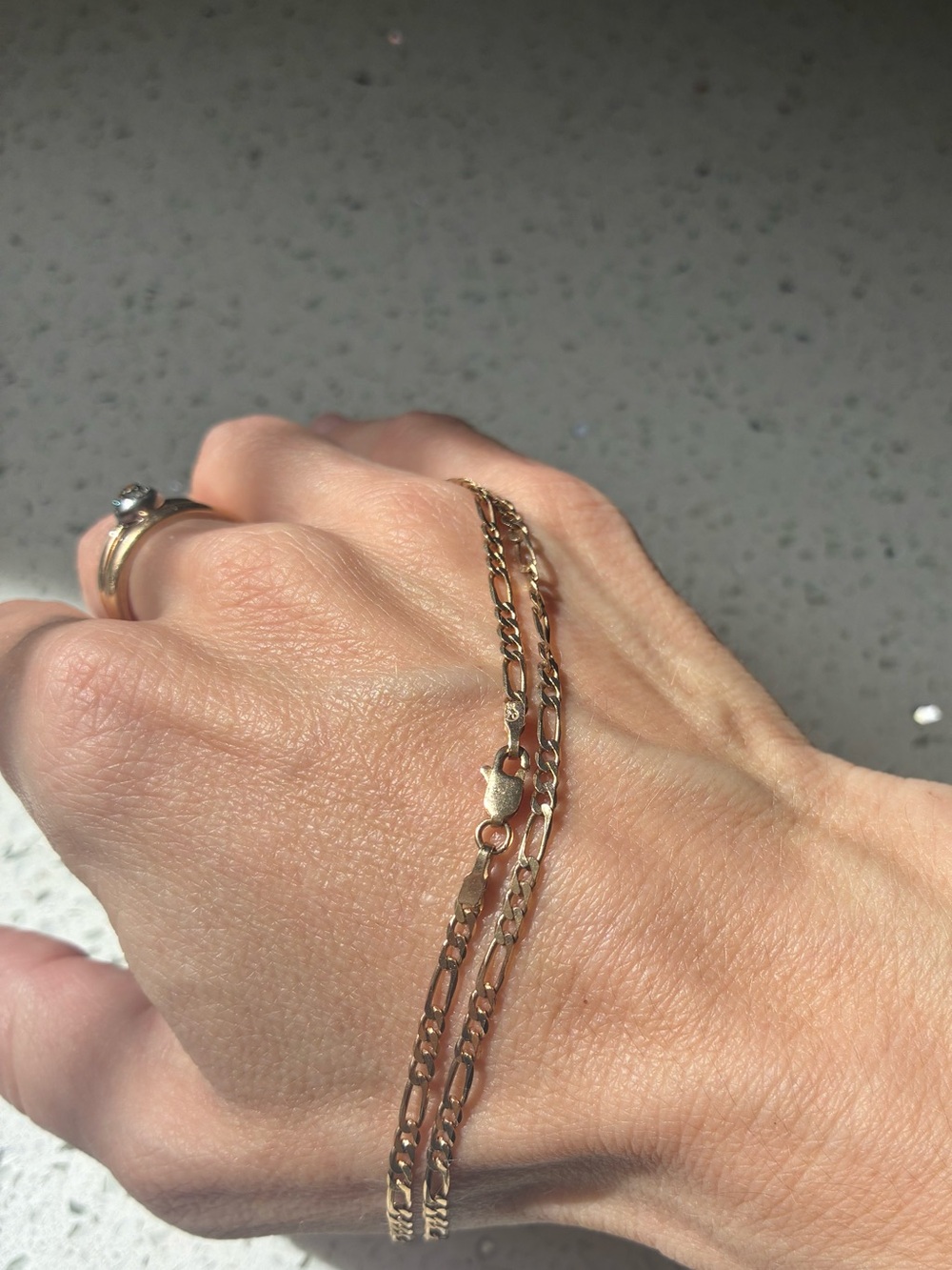 14k Figaro chain, 24”, 7g